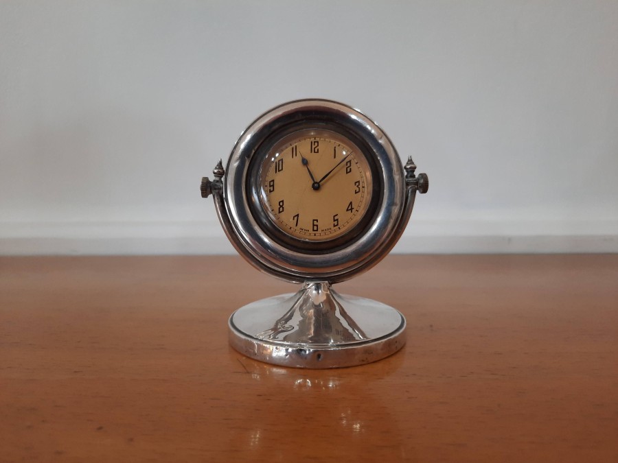 Silver Dressing Table Clock Hallmarked1927