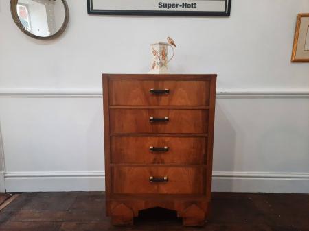 Art Deco Chest Of Four Drawers Circa 1930s